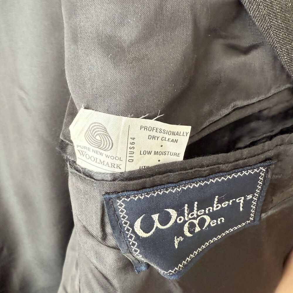 Burberry London 2-Piece Suit‎ 43L 36x40 Gray Pinstriped 100% Wool Made USA - Picture 5 of 16